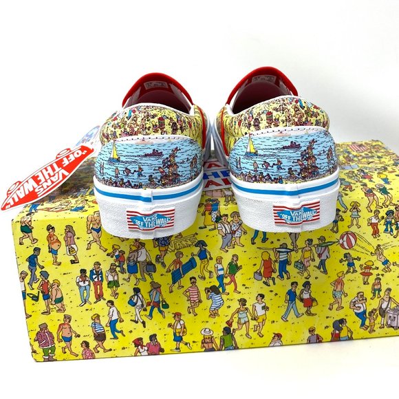 VANS Sneakers Men’s Size VN0A33TB3WO Classic Slip On Where's Waldo? Multi Canvas - Picture 6 of 12